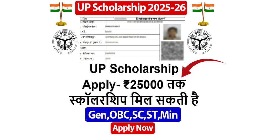 Gen, SC, ST, OBC, Min UP Scholarship Apply